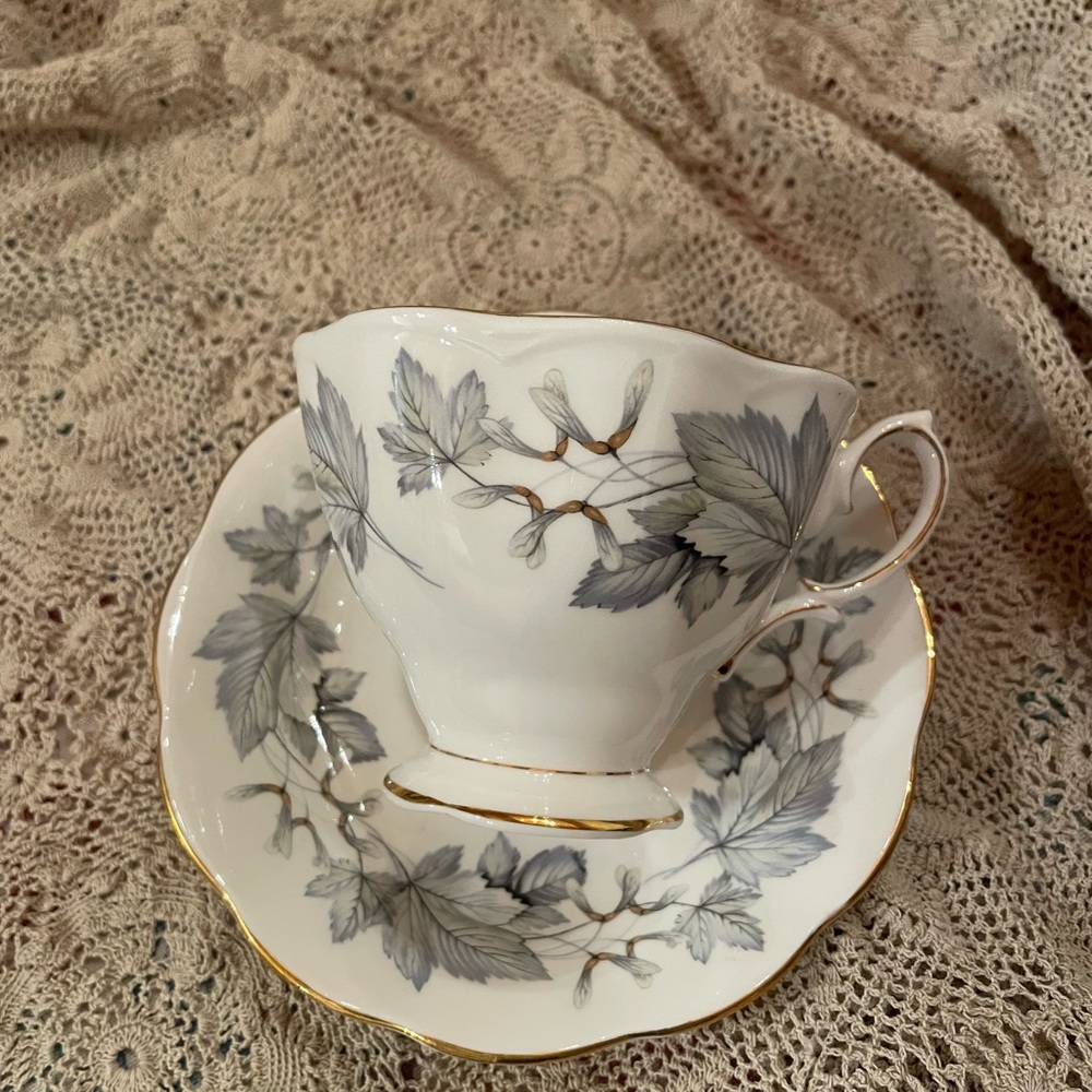 Silver Maple Tea Cup and Saucer